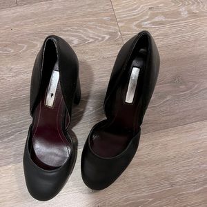 Black leather punps/heels, BCBG, size 4.5, excellent condition